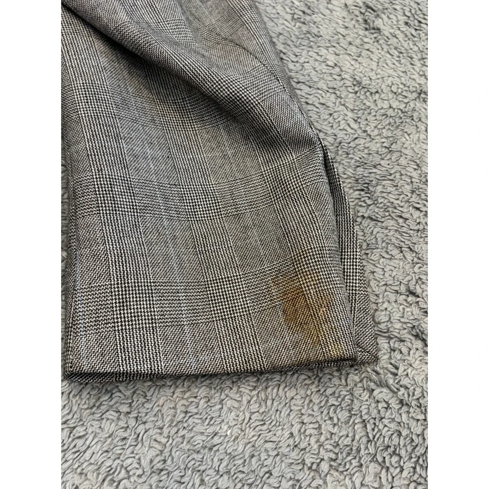 Joseph A Bank Sport Coat Blazer Mens 44R Gray Silk Camelhair Blend Jacket FLAW